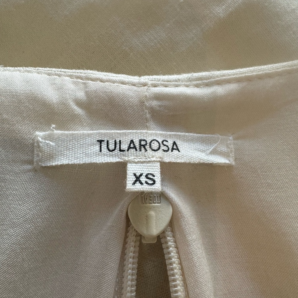Tularosa Cream Mini Skirt with Fringe Trim - Picture 2 of 2